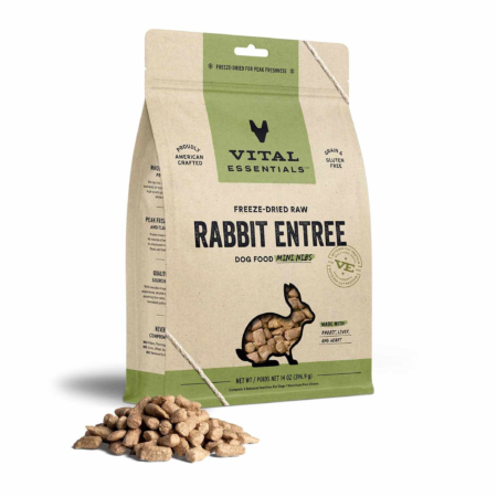 Vital Essentials Freeze-Dried Raw Rabbit Entree Dog Food Mini Nibs