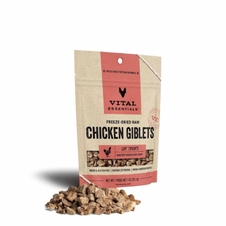 Vital Essentials Freeze-Dried Chicken Giblets Cat Treats, 1 oz